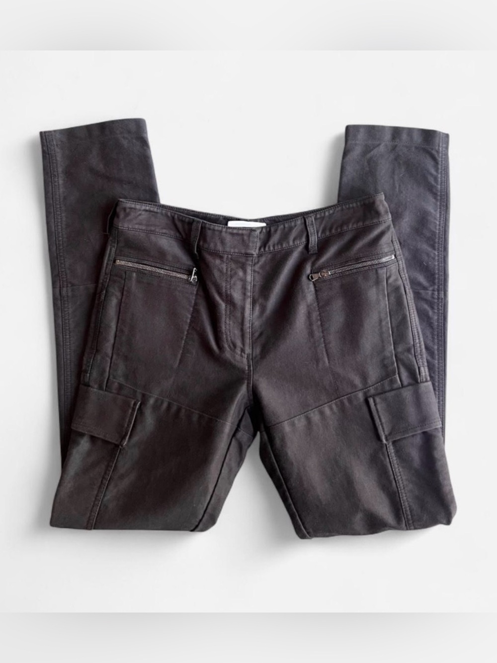 3.1 Phillip Lim Mid Rise Skinny Leg Cargo Pants in Dark Brown Women’s size 8